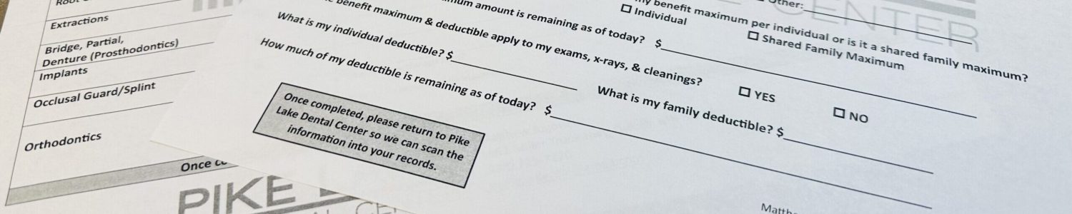 Dental Benefit Worksheet Photo